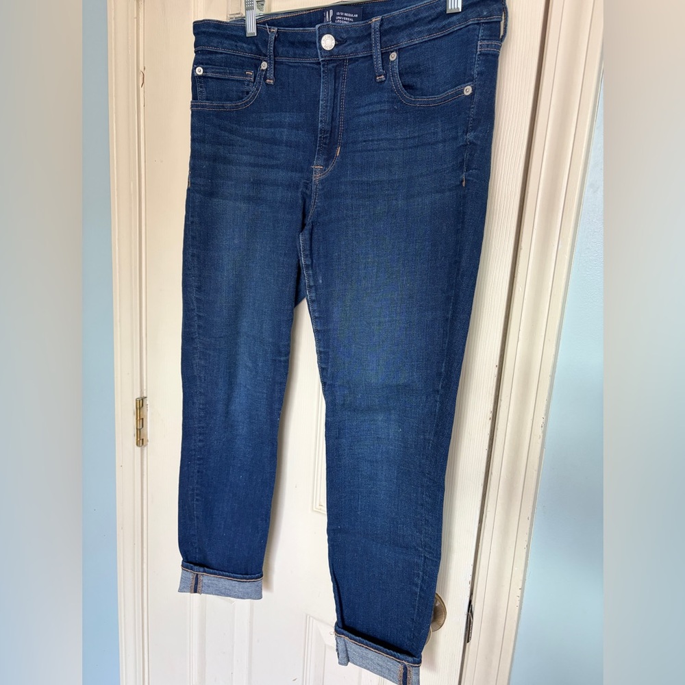GAP Women's Dark Blue Ankle Jeans